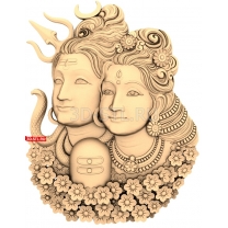 Shiva and Parvati panel