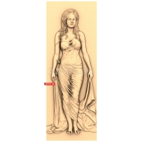 A female figure in drapery