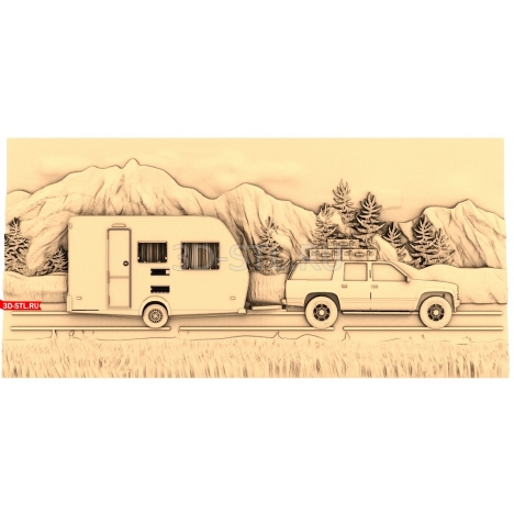 Road Trip | STL - 3D model for CNC