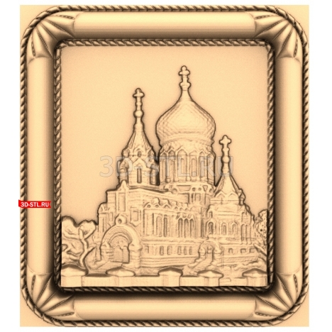 Carved architectural monument | STL - 3D model for CNC