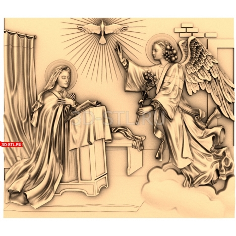 Annunciation | STL - 3D model for CNC