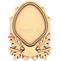 Oval frame with oak leaves