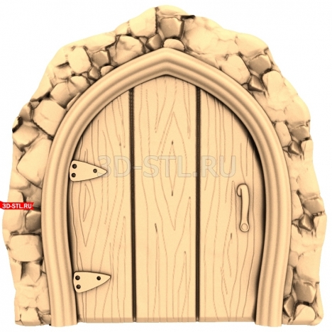 Decorative Fairy Door | STL - 3D model for CNC
