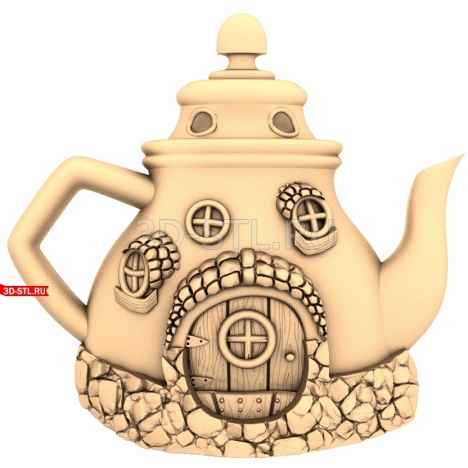 Teapot House | STL - 3D model for CNC