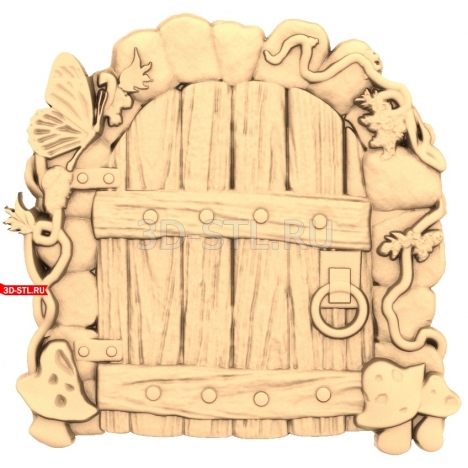 Fairytale Door | STL - 3D model for CNC