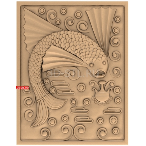 Fish and Patterns | STL - 3D model for CNC