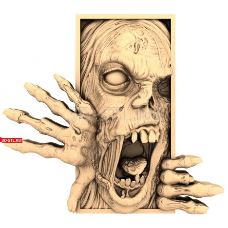 Zombie Panel | STL - 3D model for CNC
