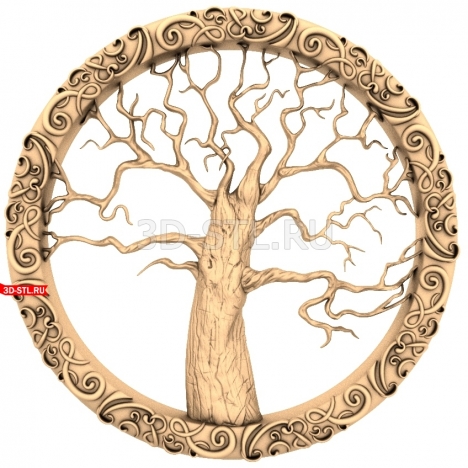 Tree of Life Panel | STL - 3D model for CNC