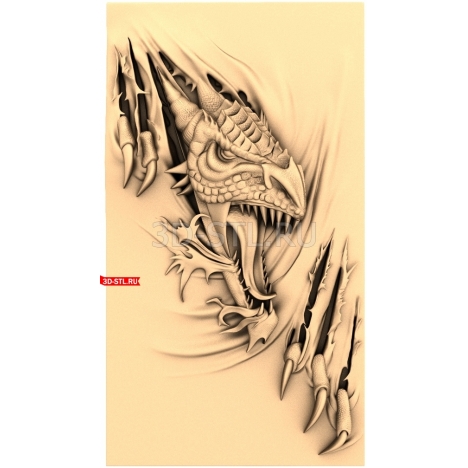 Dragon with Claws | STL - 3D model for CNC