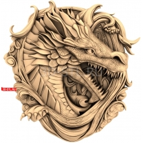 Dragon in a decorative frame