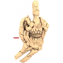 Skeleton with a gesture
