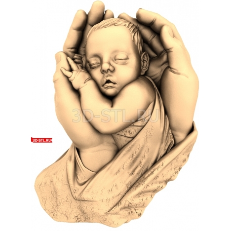 Careful Hands | STL - 3D model for CNC