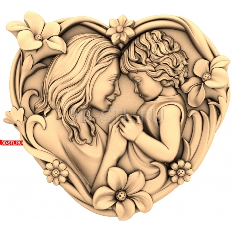 Mother's Love | STL - 3D model for CNC