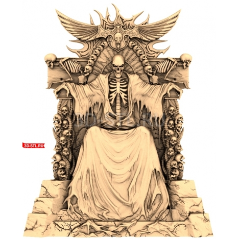 Skeleton Throne | STL - 3D model for CNC