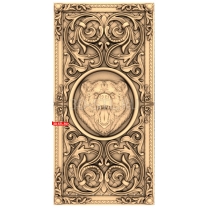 Panel with a bear's head