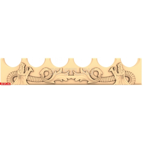 Mermaid Panel | STL - 3D model for CNC