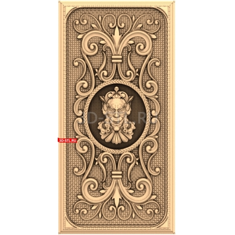 Demon Bas-Relief Panel | STL - 3D Model for CNC
