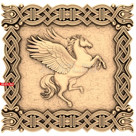 Bas-relief of Pega | STL - 3D model for CNC