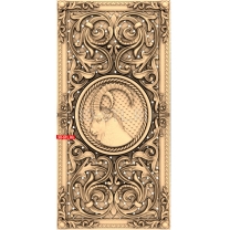 Carved panel with a capricorn