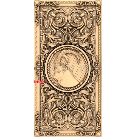 Carved panel with a ibex | STL - 3D model for CNC
