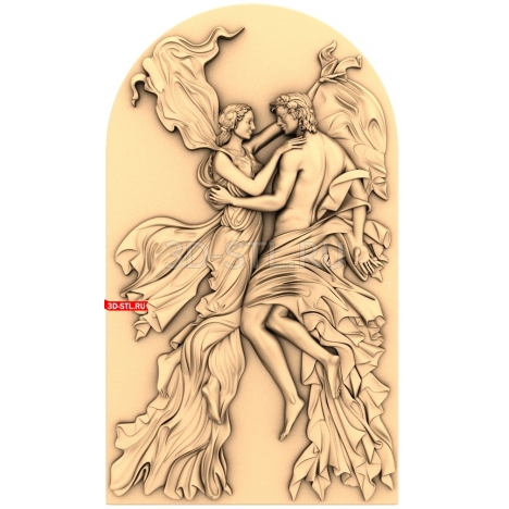 Dancing Couple | STL - 3D model for CNC