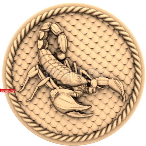 Scorpio Panel | STL - 3D model for CNC