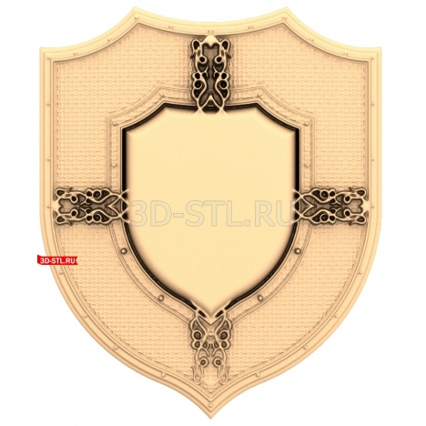 Decorative Shield | STL - 3D model for CNC