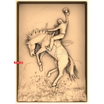 A cowboy on a horse