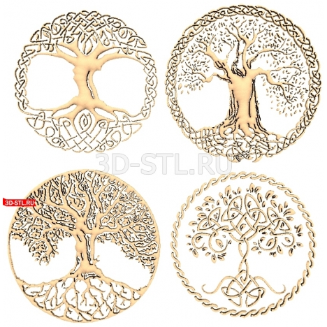 Tree of Life Panel | STL - 3D model for CNC