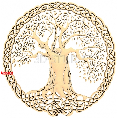 Tree of Life Panel | STL - 3D model for CNC