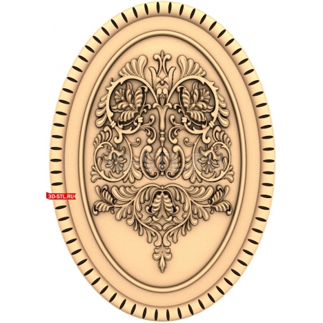 Floral Panel | STL - 3D model for CNC
