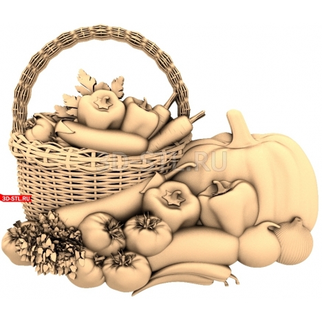Vegetable Basket | STL - 3D model for CNC