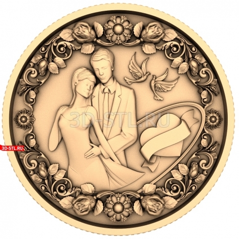 Wedding Panel | STL - 3D model for CNC