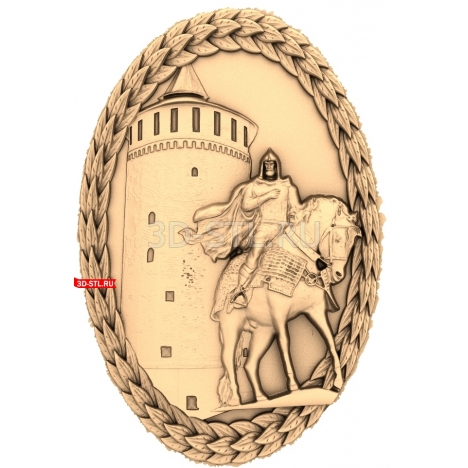 Warrior at the Tower | STL - 3D model for CNC