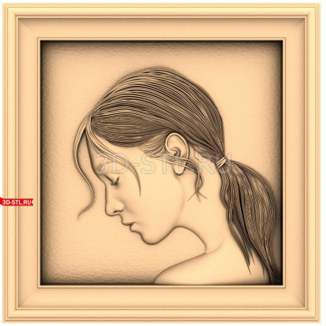 Profile Portrait | STL - 3D model for CNC