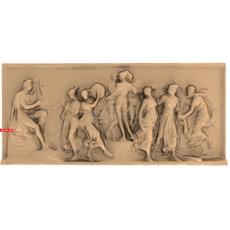 Antique Dancing Figures | STL - 3D model for CNC
