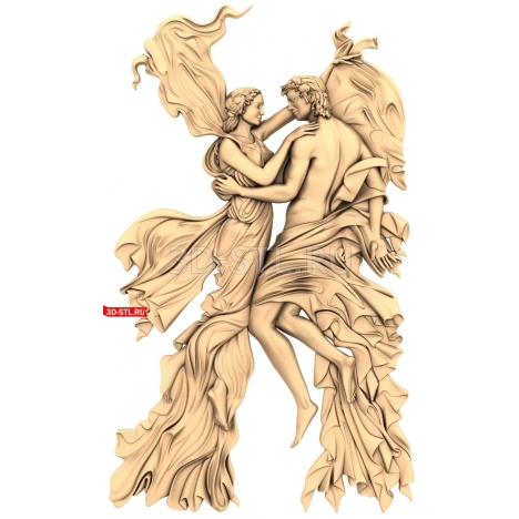 Couple in Love | STL - 3D model for CNC