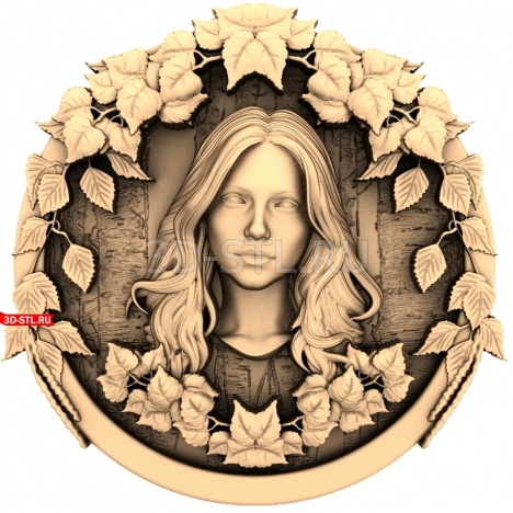 Birch Tree Portrait | STL - 3D model for CNC