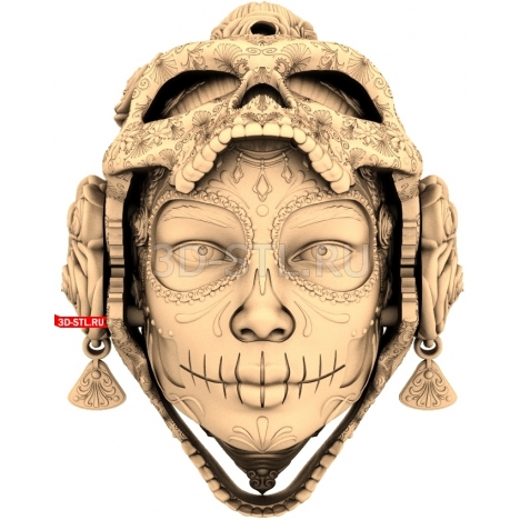 Under the Mask - Mask | STL - 3D model for CNC