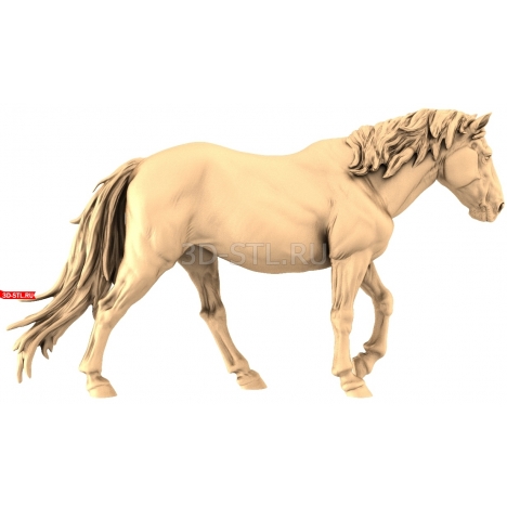 Horse Figurine | STL - 3D model for CNC