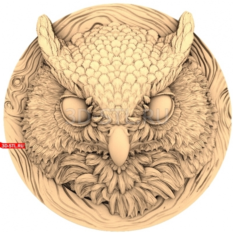 Eagle Owl | STL - 3D model for CNC