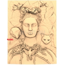 Frida Kahlo Self-Portrait with Thorn Necklace, 1940