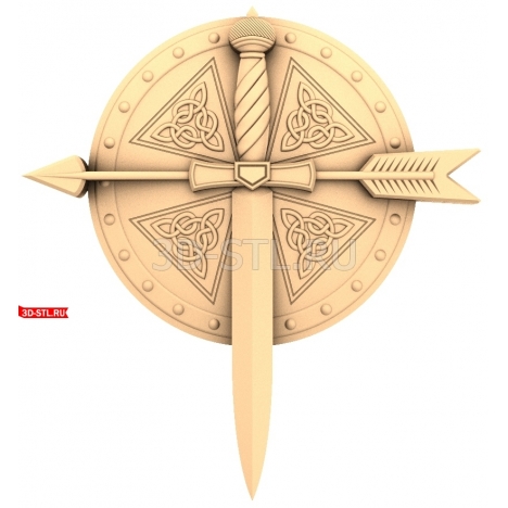 Щит викинга | STL - 3D модель для ЧПУ