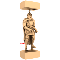 A chess piece from the Russian Officer #1 chess set.