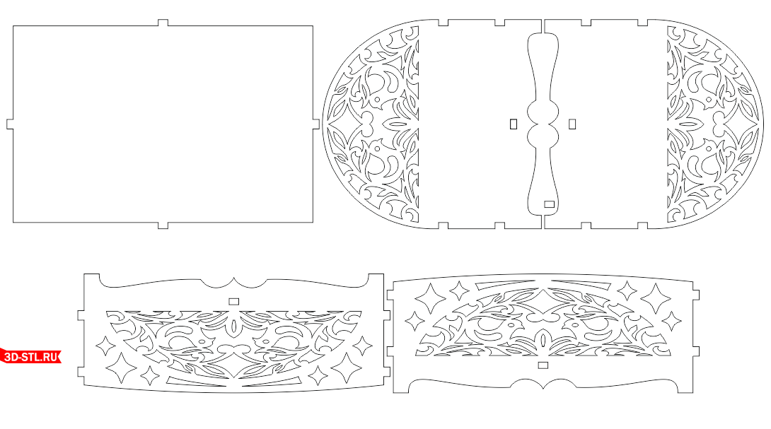 Dxf чертежи для чпу фрезера по дереву